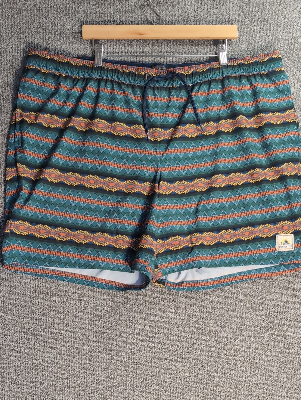 Pendleton Wildland Heroes Shoreside Pack-N-Go Lined Trunks Sz XXL in Aztec Print - Picture 6 of 16
